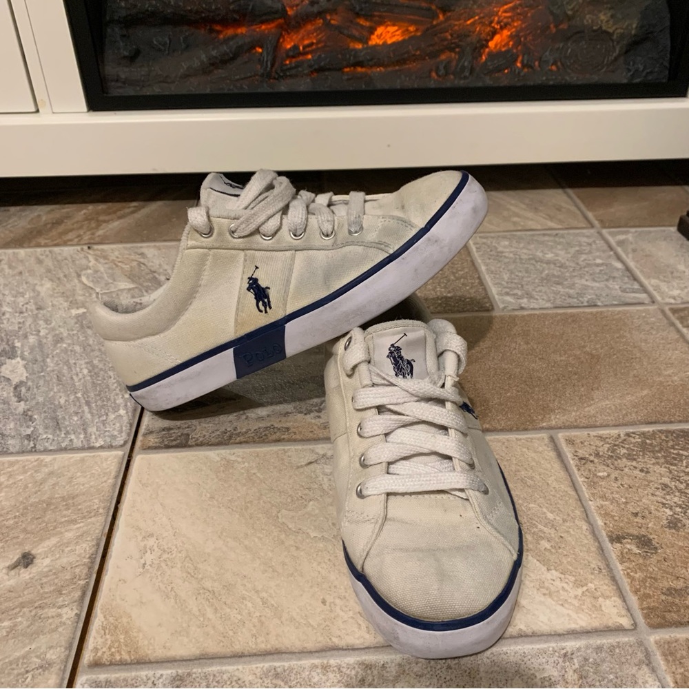 Ralph Lauren white tennis shoes